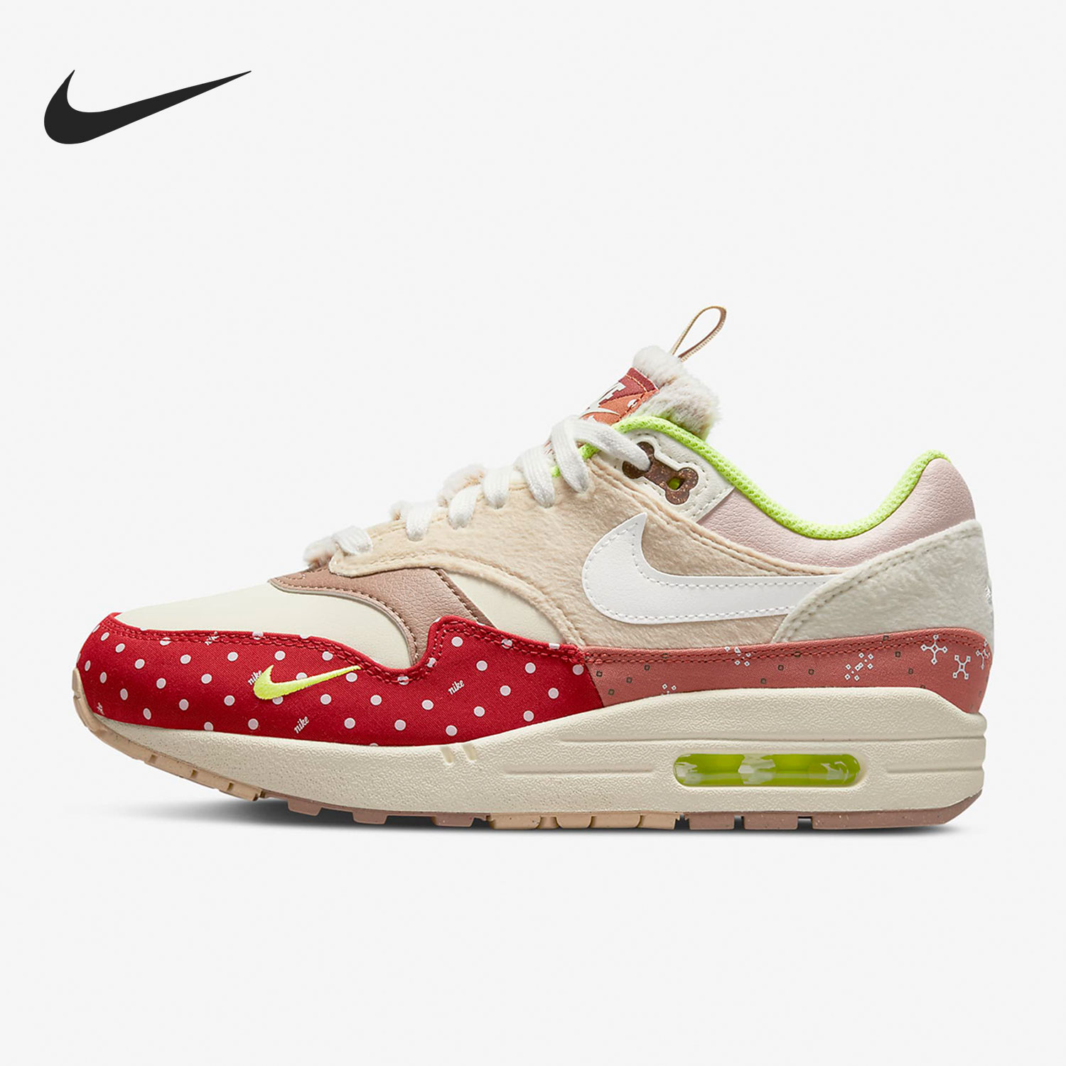 Nike/耐克官方正品Air Max 1 PRM 女子复古气垫跑步鞋DR2553-111