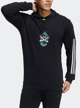 Adidas/阿迪达斯正品男子运动休闲连帽卫衣套头衫H43796