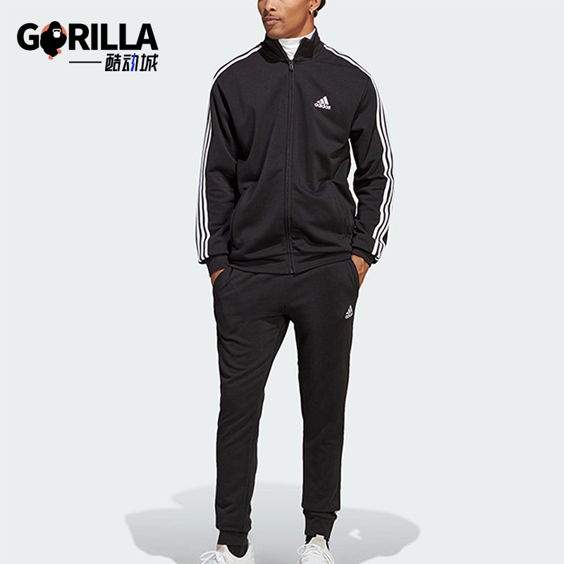 阿迪达斯男士立领运动套装