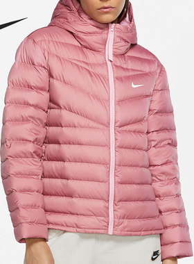 Nike/耐克官方正品女子轻薄短款保暖运动连帽羽绒服 CU5095-614