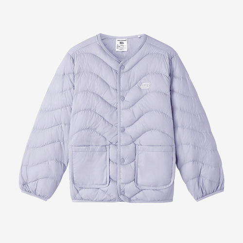 Skechers斯凯奇正品儿童短款保暖V领长袖羽绒服L425K017-00FW