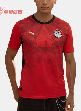 Puma/彪马正品埃及2026主场球衣新款男红黑色经典足球服783552-01