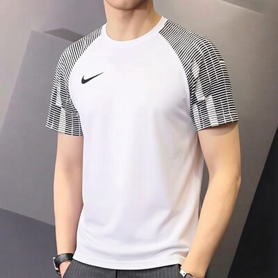 Nike/耐克正品Dri-FIT男士针织透气轻盈拼接短袖IB8761-100