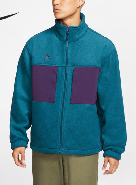 Nike/耐克正品运动男士拼接立领起绒拉链夹克外套BQ7198-347