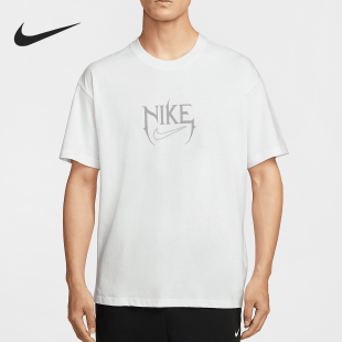 Nike/耐克官方正品舒适夏季款男士休闲宽松印花透气T恤HJ3432-121