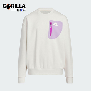 款 2025秋季 儿童运动圆领套头保暖卫衣KC0221 阿迪达斯正品 Adidas