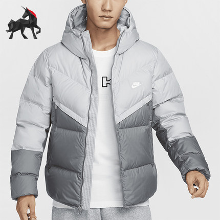 Nike/耐克正品冬季新款男士保暖拼接羽绒服DV1132-077