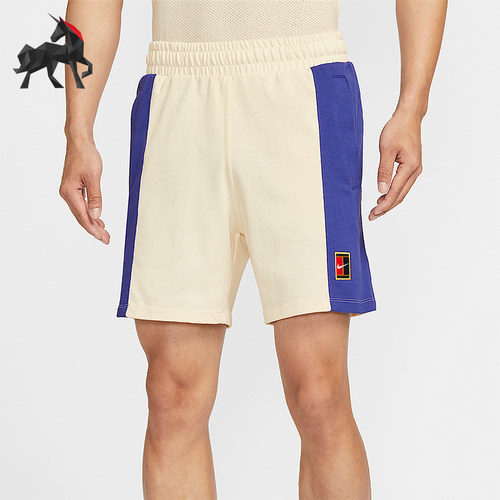 Nike/耐克正品Court Heritage男士网球经典针织短裤FZ6952-110