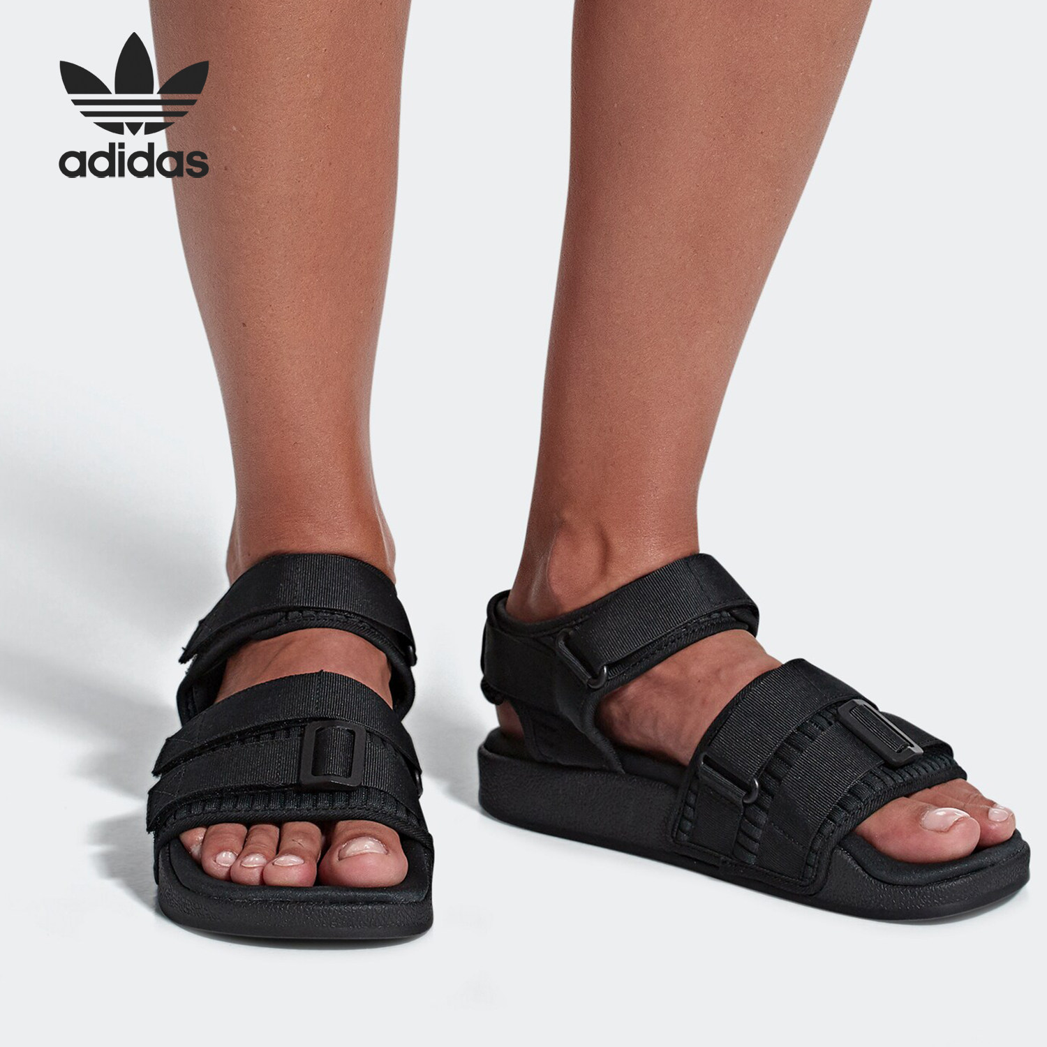 Adidas/阿迪达斯正品 三叶草女鞋当季休闲沙滩鞋凉鞋CG6623,运动鞋new,运动沙滩鞋/凉鞋,淘宝优惠券,粉丝福利购,淘宝优惠卷