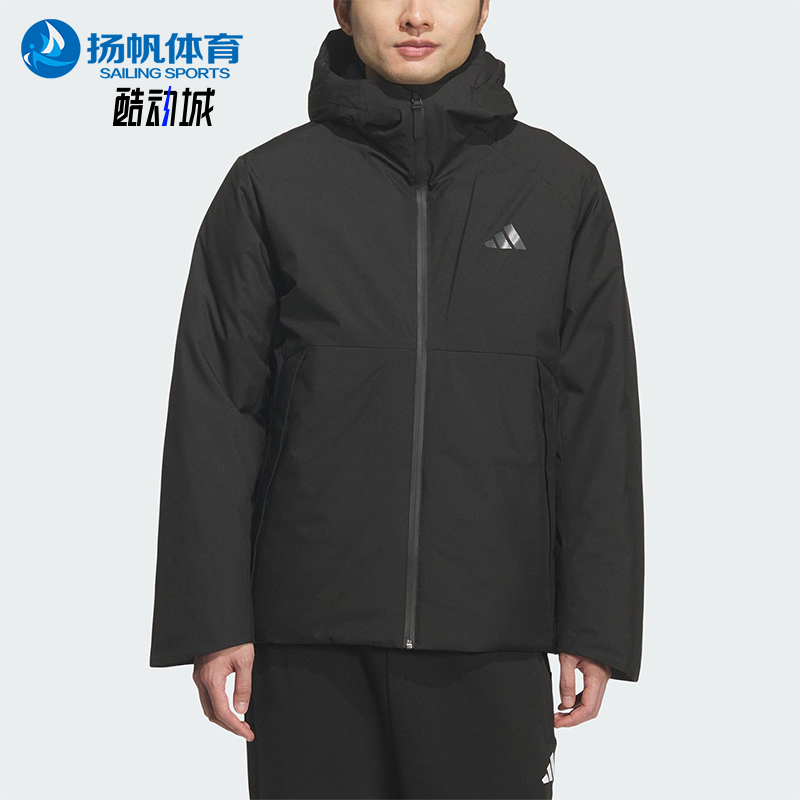 Adidas/阿迪达斯正品冬季男士新款连帽保暖运动羽绒服外套KQ5505