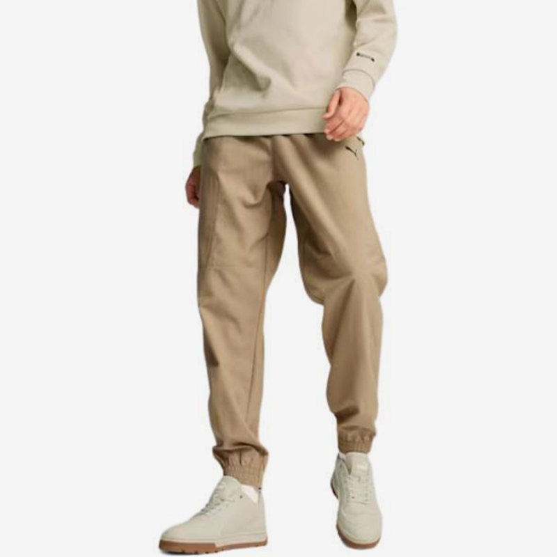 Puma/彪马正品2025秋季款男士梭织运动刺绣束脚长裤681659-67