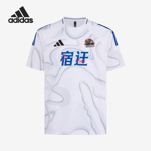 Adidas/阿迪达斯正品男女同款条纹透气运动套头短袖T恤LG1968