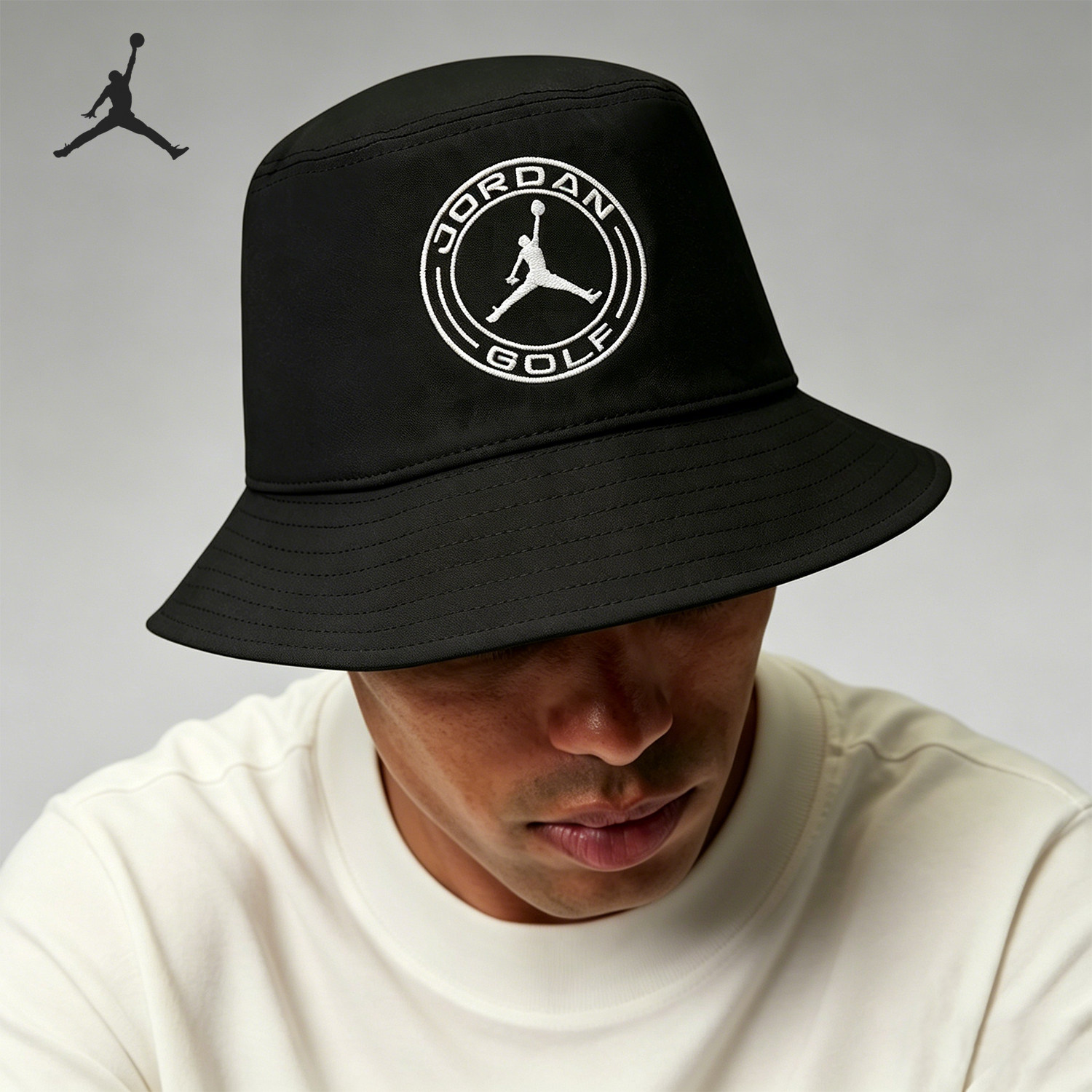 Nike/耐克官方正品JORDAN新款男黑白色高尔夫渔夫帽IM4517-010