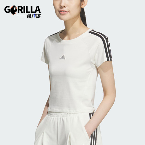 Adidas/阿迪达斯正品ANCE T-SHIRT女士运动圆领短款短袖T恤KS0276