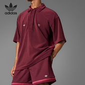 宽松足球翻领POLO衫 三叶草男士 JV9273 阿迪达斯正品 Adidas