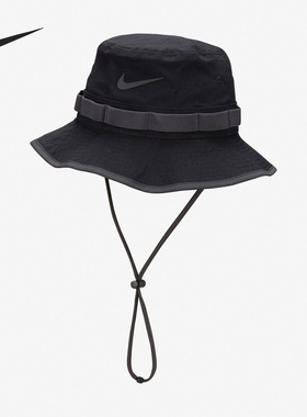 Nike/耐克官方正品男女舒适运动休闲透气遮阳渔夫帽 FB5621-010