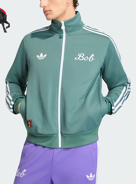 Adidas/阿迪达斯正品三叶草男女拉链复古条纹足球运动外套JY5210