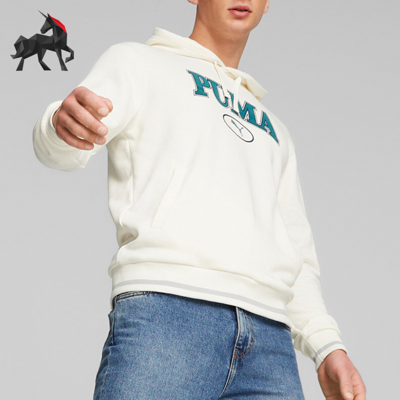 Puma/彪马正品2025冬季款男士耐穿连帽套头运动休闲卫衣678419-65