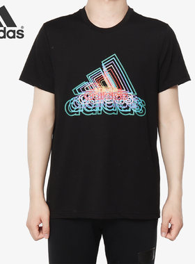 Adidas/阿迪达斯正品男装夏季 圆领运动短袖T恤 DX0300