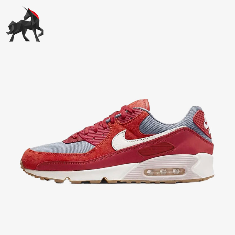 Nike/耐克正品Air Max 90男士轻便低帮气垫运动跑步鞋DH4621-600
