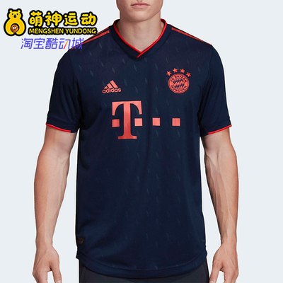 阿迪达斯男士运动宽松足球短袖