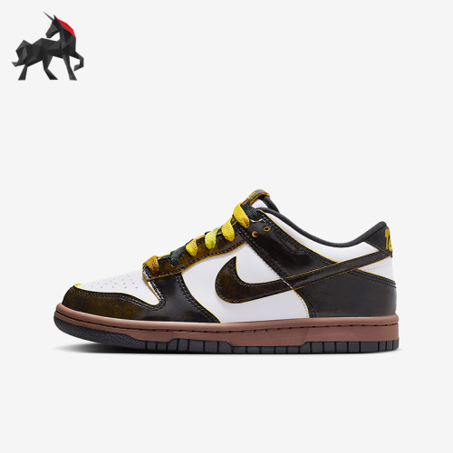Nike/耐克正品Dunk Low GS女子大童休闲经典轻便板鞋HQ9294-100