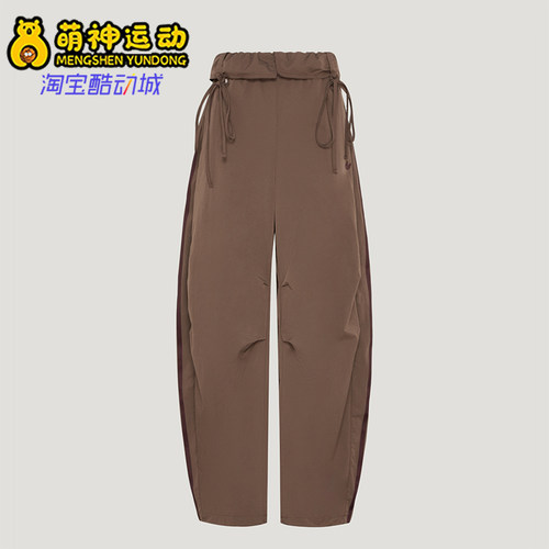 Adidas/阿迪达斯正品三叶草女士宽松系带中腰休闲长裤LD6430