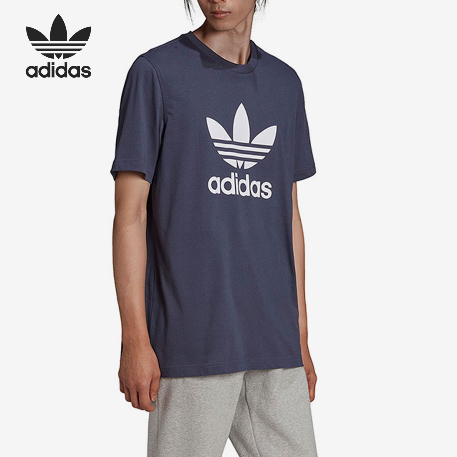 Adidas/阿迪达斯正品当季新款三叶草男子运动短袖T恤HE9512
