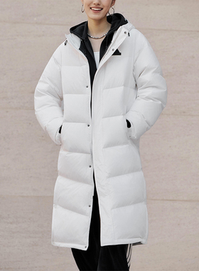 Adidas/阿迪达斯正品2025男女休闲户外运动保暖长款羽绒服KF6745