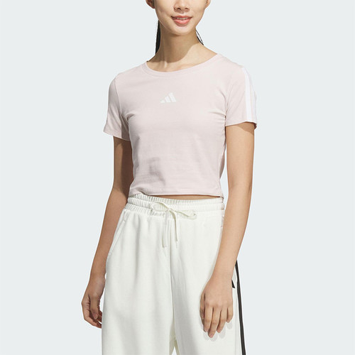 Adidas/阿迪达斯正品T-SHIRT女士修身透气经典针织套头T恤JZ2314