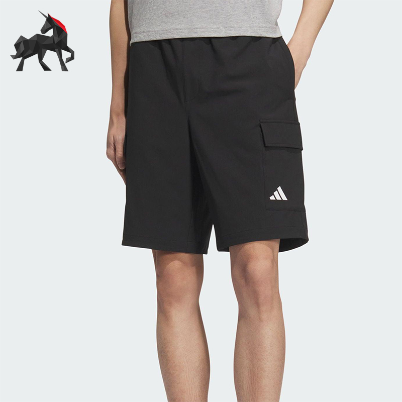 Adidas/阿迪达斯正品2025男士透气工装休闲户外短裤KC3089