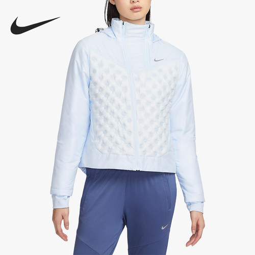 Nike/耐克正品新款女士轻薄款运动健身连帽羽绒服FB7604-423