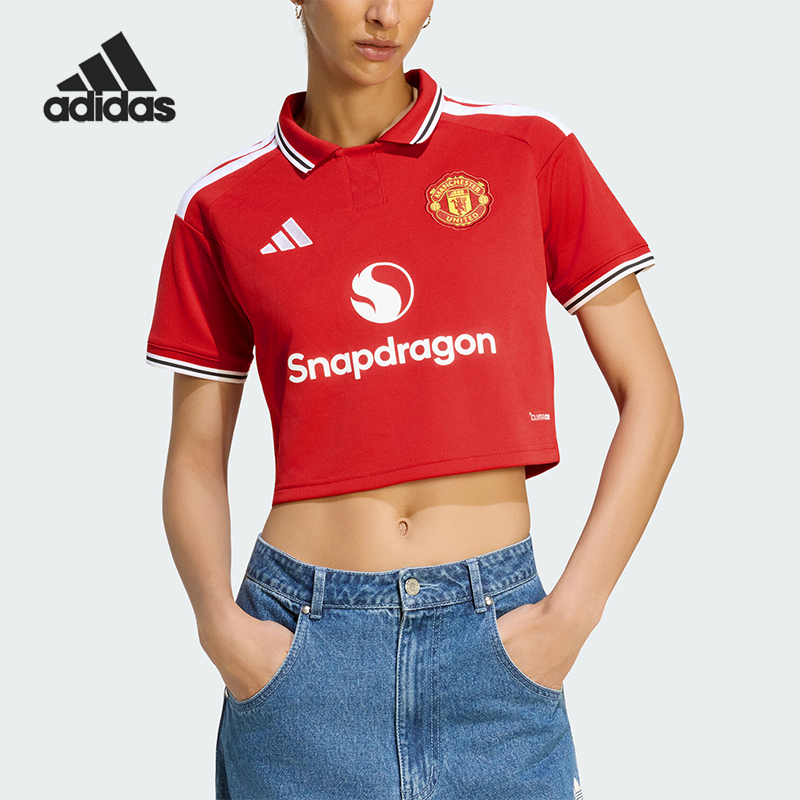 Adidas/阿迪达斯正品新款女士主场球迷版经典足球短袖球衣KC4787