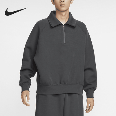 Nike/耐克正品Tech男士针织翻领休闲保暖宽松卫衣FZ7569-060