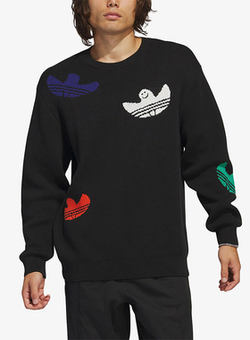 Adidas/阿迪达斯正品SHMOO KNIT SWTR情侣运动圆领卫衣IC1879