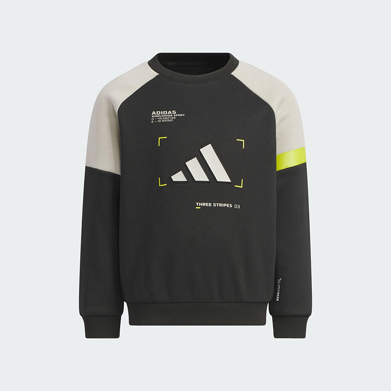 Adidas/阿迪达斯正品2025秋季款儿童圆领宽松日常保暖卫衣KB5127