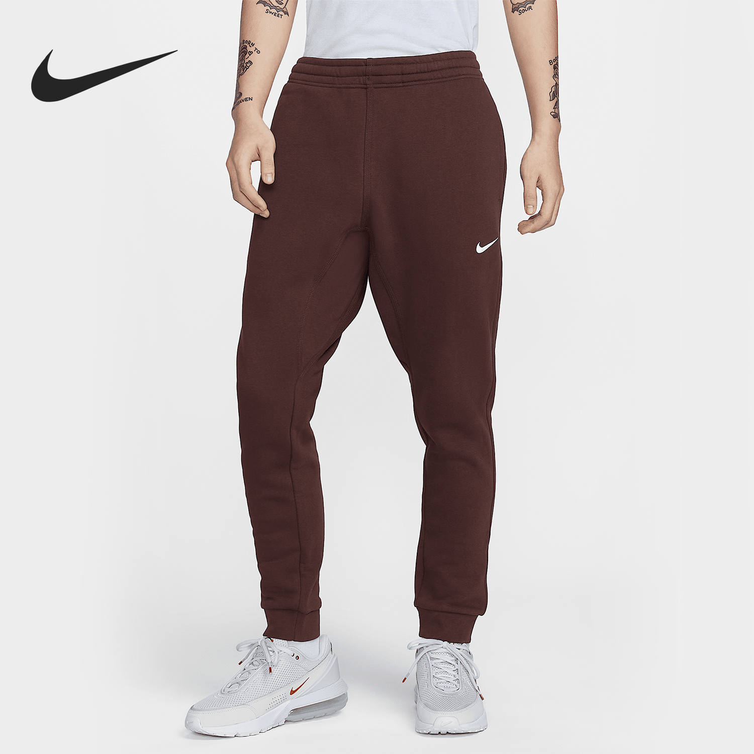 耐克男士宽松透气针织束脚长裤