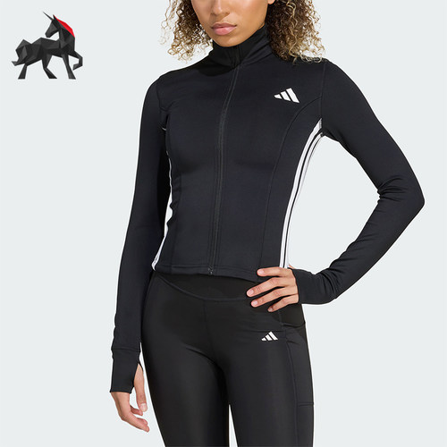 Adidas/阿迪达斯正品2026春季款女士日常立领印花修身外套KB7843