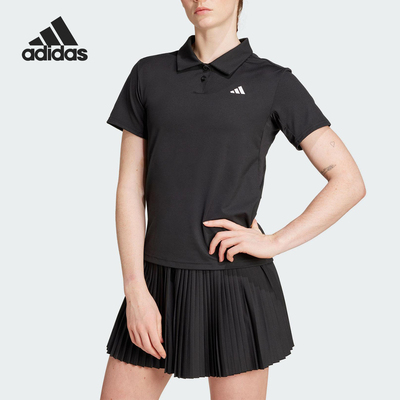 Adidas/阿迪达斯官方正品夏季女士网球健身翻领短袖POLO衫JZ4924
