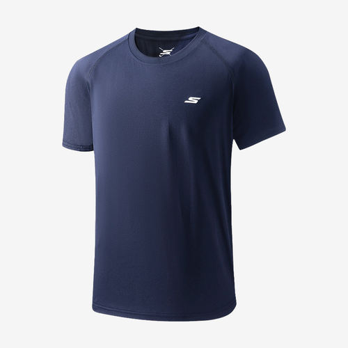 Skechers斯凯奇正品男凉感透气插肩袖短袖速干T恤P225M260-022C