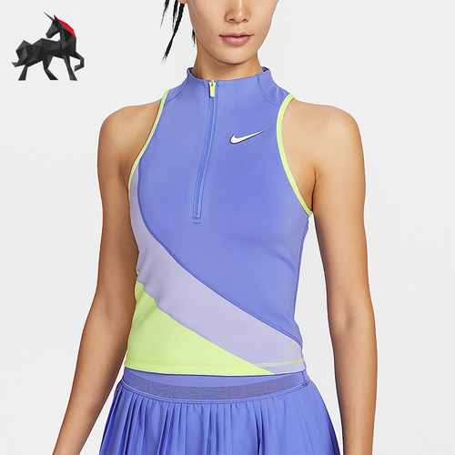 Nike/耐克正品Court Slam Dri-FIT女士网球经典背心T恤II2881-570