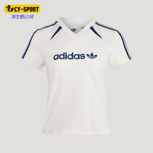 Adidas/阿迪达斯正品三叶草BLKTWT-SHIRT新款女经典短袖T恤KU4763