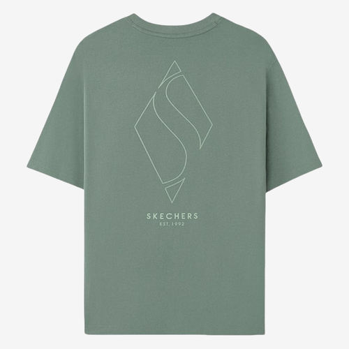 Skechers斯凯奇正品运动生活男透气印花圆领短袖T恤L225M164-05R7