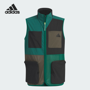 阿迪达斯官方正品 凉感休闲马甲JI9811 Adidas VEST男士