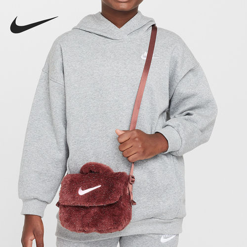 Nike/耐克正品当季新款儿童时尚人造毛皮斜挎包FZ1329-231
