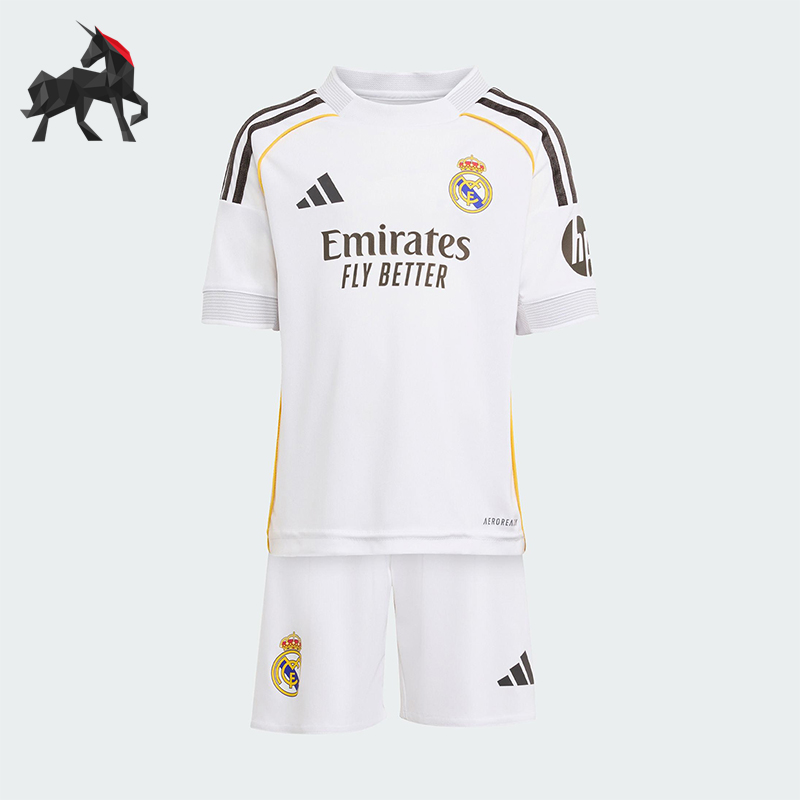 Adidas/阿迪达斯正品2025夏季款小童足球经典运动训练套装JN8870