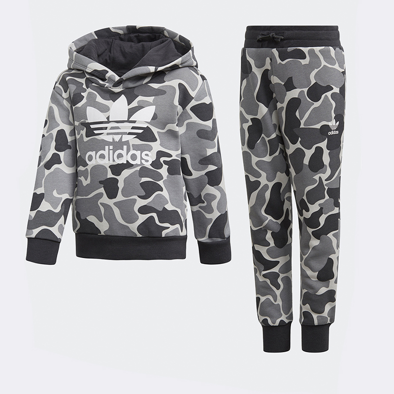 Adidas/阿迪达斯正品三叶草 L TRF C HOOD 男小童运动套装 DH2470