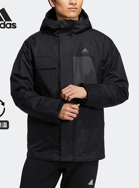 Adidas/阿迪达斯正品新款男二合一连帽保暖运动休闲羽绒服 HN2135