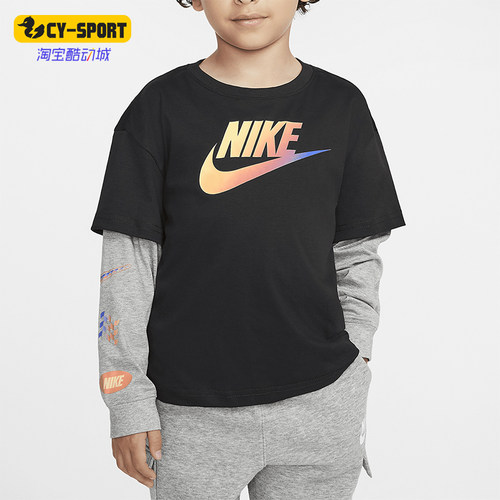 Nike/耐克正品Back to Sport小童运动宽松休闲T恤HQ7801-010