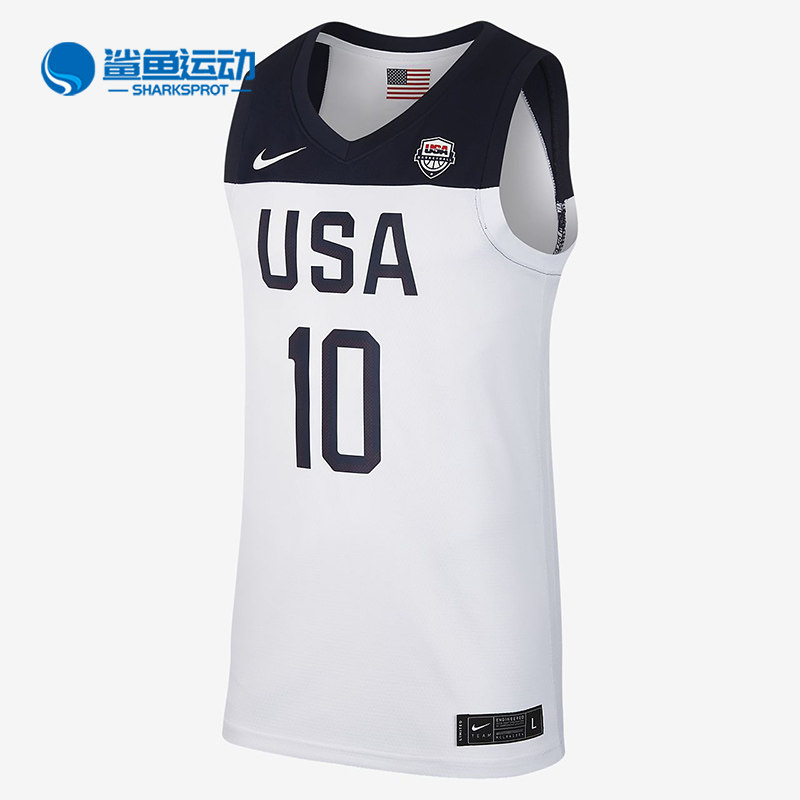 Nike/耐克正品塔图姆美国队10号篮球背心世界杯主场运动T恤CD3189